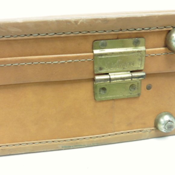 Hartmann briefcase saddle brown leather attache brass locks vintage 18" - Picture 14 of 14